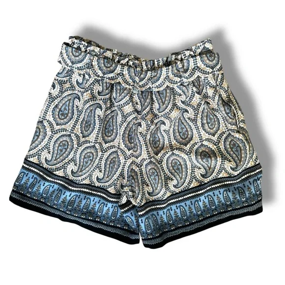 Tommy Hilfiger High Waist Blue and Black Shorts - Picture 2 of 5